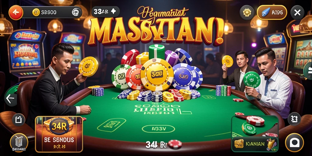 Tampilan gameplay Kasino yang menarik dan mengasyikkan.