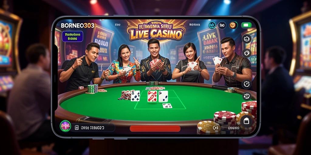 Screenshot gameplay Live Casino yang menampilkan keseruan bermain dengan dealer langsung.