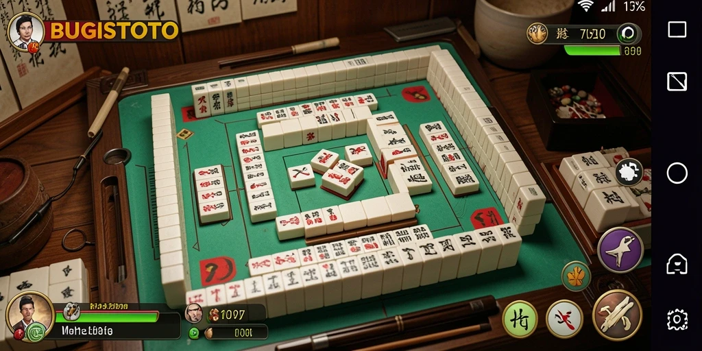Screenshot BUGISTOTO menampilkan gameplay Mahjong yang menantang dan seru.