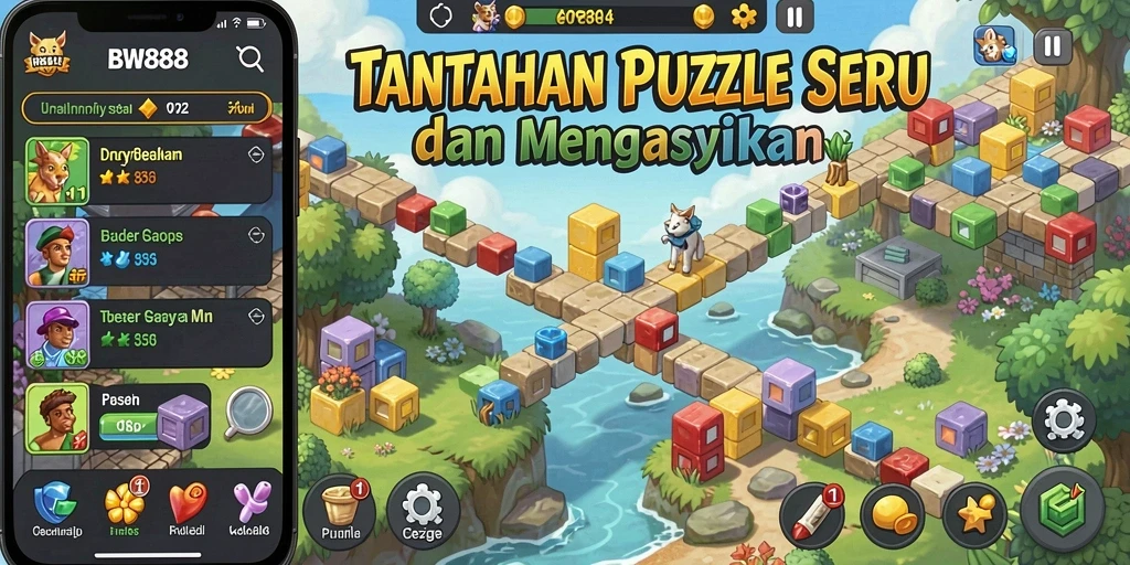 Tampilan gameplay BW888 yang menantang dan penuh warna.