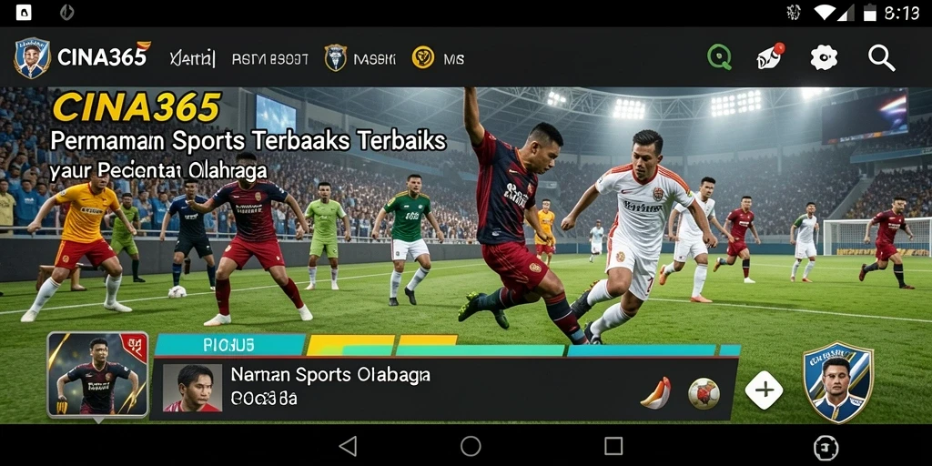 Tampilan screenshot utama CINA365 menampilkan gameplay seru yang menggugah semangat olahraga.