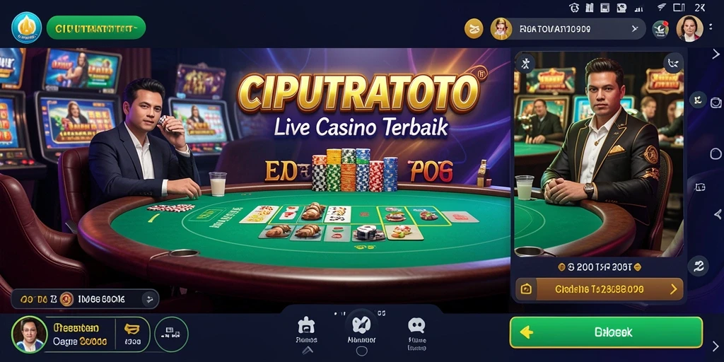 Tampilan gameplay Live Casino yang interaktif dan mendebarkan di CIPUTRATOTO.