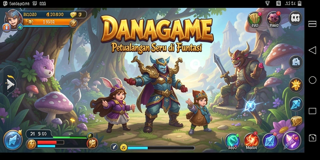 Tampilan gameplay dari DANAGAME yang menakjubkan dan penuh petualangan.