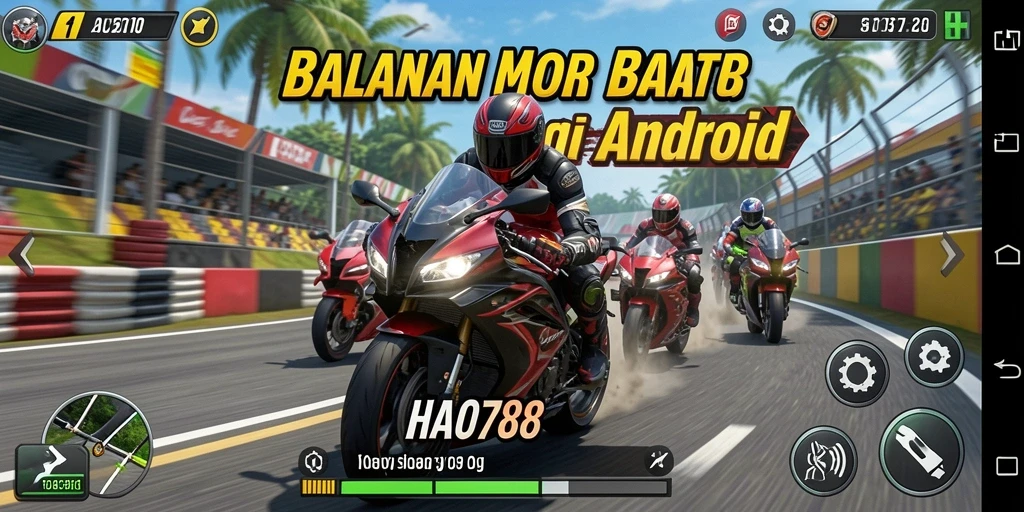 Gameplay HAO788 yang penuh aksi dan keseruan balapan motor.