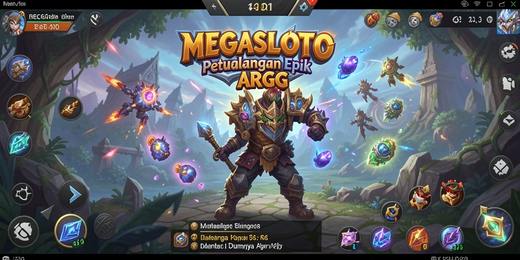 Tangkapan layar MEGASLOTO yang menunjukkan pertarungan seru di dunia ARPG.