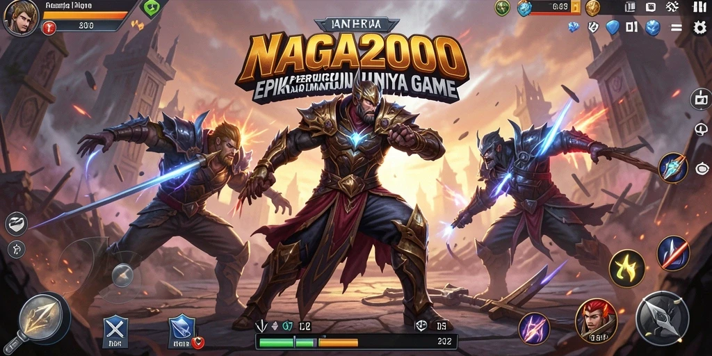 Tampilan gameplay NAGA2000 yang intens dan mengesankan.