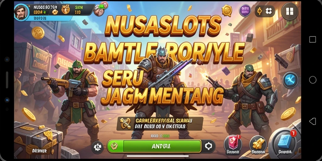 Tampilan menarik dari gameplay Battle Royale NUSASLOTS yang seru.