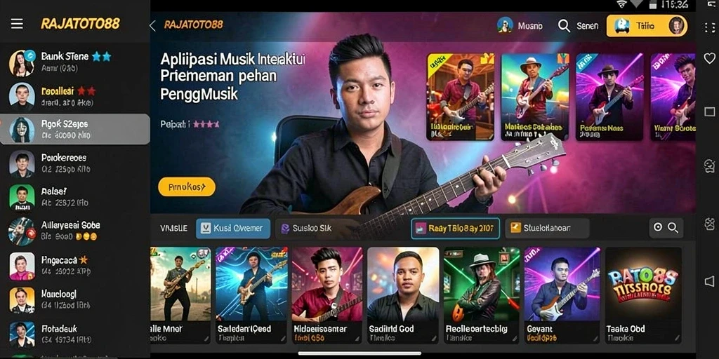 Screenshot gameplay RAJATOTO88 menampilkan pengalaman musik yang interaktif.