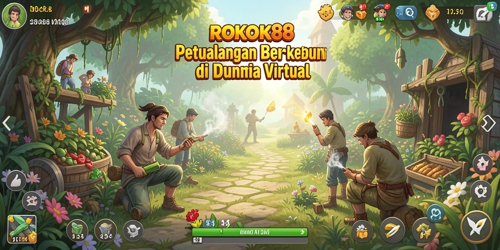 Tampilan menarik dari gameplay ROKOK88 yang penuh warna.