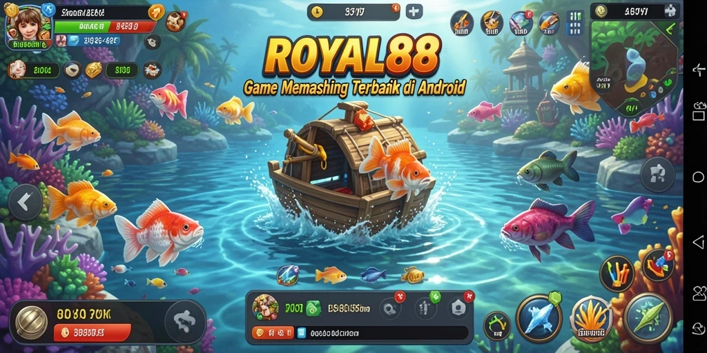 Gameplay menarik di ROYAL88 menunjukkan momen menangkap ikan.