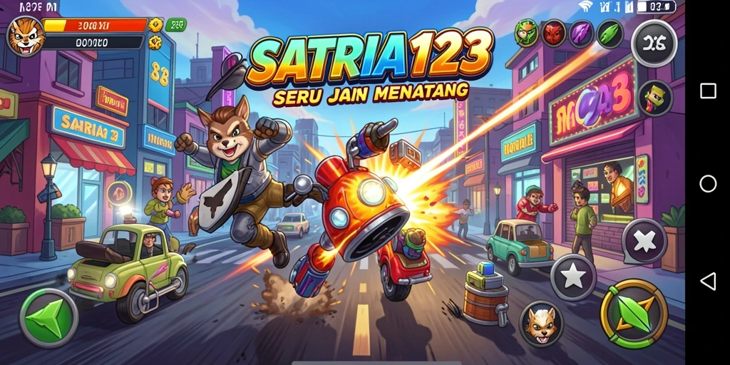 Tampilan gameplay seru dari SATRIA123 yang menarik perhatian.