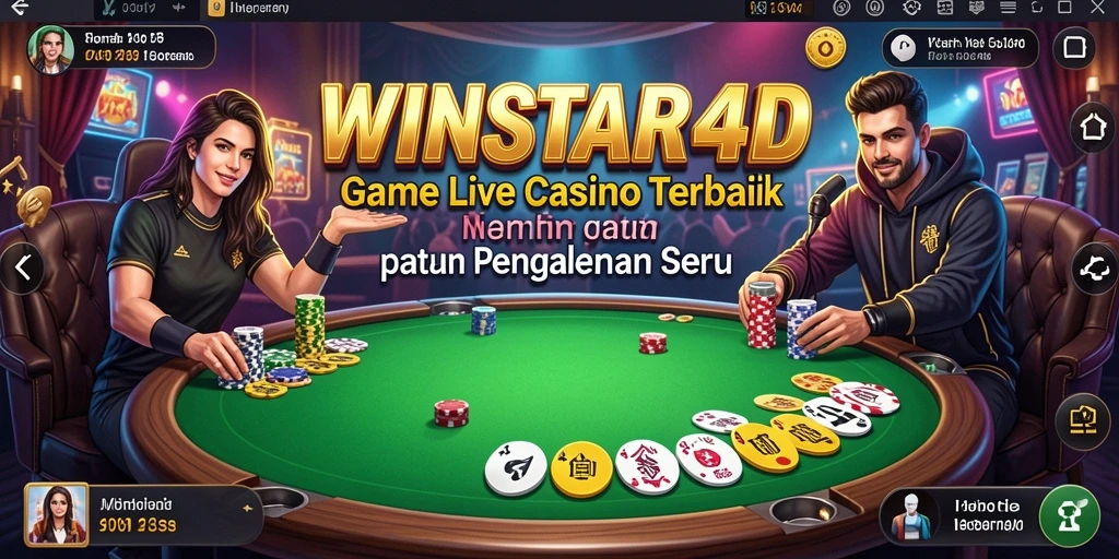 Tampilan gameplay seru di aplikasi WINSTAR4D Live Casino.